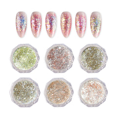 Aurora Nail Foil Flakes Set (Fine)