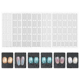 Hollow Nail Stencil Sticker - Polka Dots & Stars
