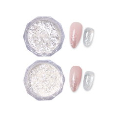Silver Glitter Nail Art Flakes