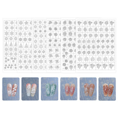 Hollow Christmas Holidays Nail Stencil Sticker