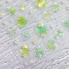 Jelly Nail Sticker - Flowers in Water