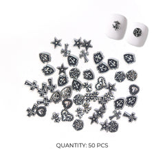 Metallic Cross Nail Art Charms