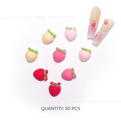 3D Fruit Strawberry Nail Charms