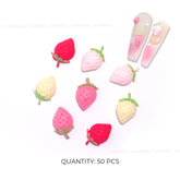 3D Fruit Strawberry Nail Charms