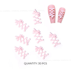 Soft 3D Nail Charms - Cross-strap Bow