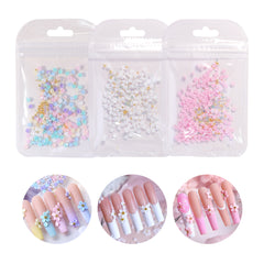 3D Artificial Carved Petal & Caviar Beads