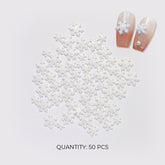 Snowflake Nail Charms - Pearl White