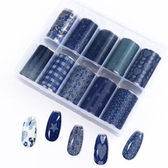 Nail Transfer Foil - Denim Blue