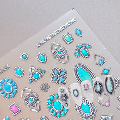 Jelly Nail Sticker - Turquoise Jewelry