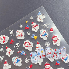 5D Nail Sticker - Winter Snowman
