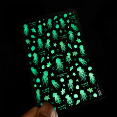 Jelly Nail Sticker - Iridescent jellyfish