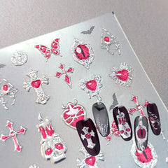 Chrome Nail Sticker - Gothic Halloween