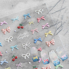 5D Nail Sticker - Tiny Ribbon Bow