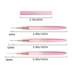 NEW! Liner Nail Brush Set (Peach)