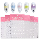 Nail Stickers - Metallic Silver