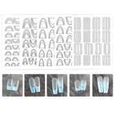 Hollow French Nail Stencil Sticker
