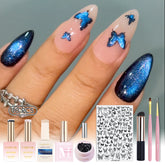 Trendy Nail Design Kit - No.16 Blue Butterfly
