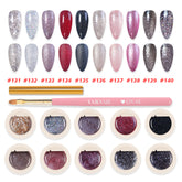 Solid Gel Polish 10 Colors Set - Galaxy Holo