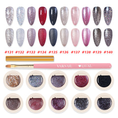 Solid Gel Polish 10 Colors Set - Galaxy Holo