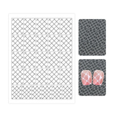 Hollow Nail Stencil Sticker - Classic Plaid & Argyle