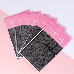 Nail Sticker - Plaid & Leopard Print Stencil