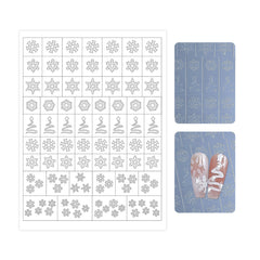 Hollow Christmas Holidays Nail Stencil Sticker