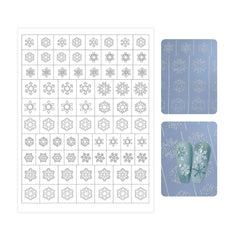 Hollow Christmas Holidays Nail Stencil Sticker