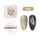 Mirror Metallic Nail Art Gel Polish - M01 Gold