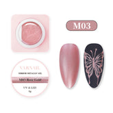 Mirror Metallic Nail Art Gel Polish - M03 Rose Gold