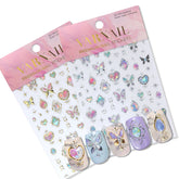 Chrome Nail Sticker - Dreamy Butterfly & Heart