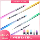 Weekly Deal : 50% OFF⚡️Rainbow Nail Art Brush Set