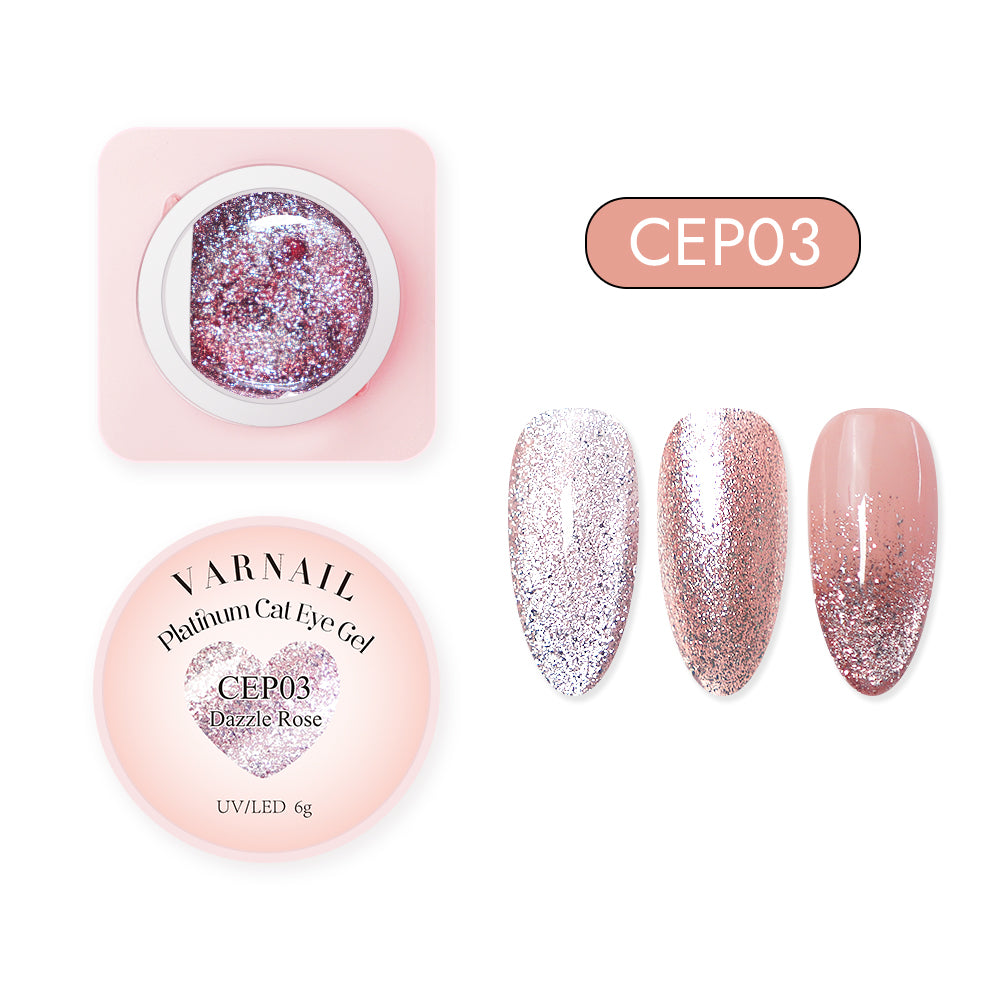 3in1 Platinum Cat Eye CEP03 Dazzle Rose VARNAIL