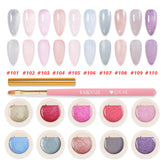 Solid Gel Polish 10 Colors Set - Crushed Ice