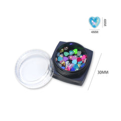 Aurora Heart Nail Charms