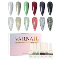 6 Colors Reflective Gel Polish Set - GS01