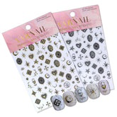 Chrome Nail Sticker - Relief Sculpture