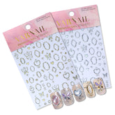 Chrome Nail Sticker - Butterfly & Frame