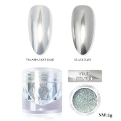 Mirror Metallic Nail Chrome Powder - VM02 Silver