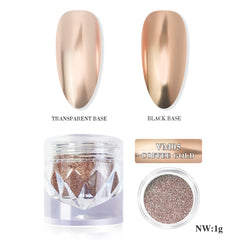 Mirror Metallic Nail Chrome Powder - VM05 Coffee Gold