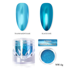 Mirror Metallic Nail Chrome Powder - VM13 Tropical Blue