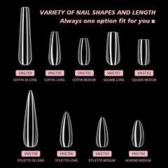 Soft Gel Tips - 3X Long Coffin