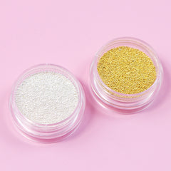 Micro Metallic Caviar Beads - Silver (0.4 mm)