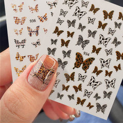 Nail Stickers - Leopard Butterfly