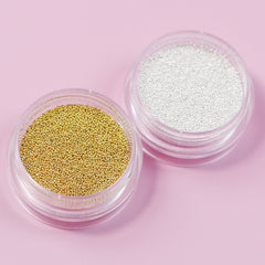 Micro Metallic Caviar Beads - Gold (0.4 mm)