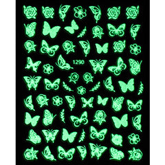 Nail Stickers - Glow in the Dark Star Moon & Butterfly