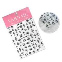 5D Nail Sticker - Retro Cross