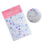 5D Nail Sticker - Blue Wildflowers