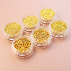 Metallic Caviar Beads Set - Gold