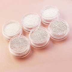 Metallic Caviar Beads - Silver (0.8 mm)