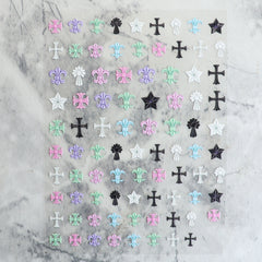 5D Nail Sticker - Pastel Cross